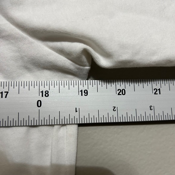 Talbots Womens Blouse T-Shirt L White Cotton Eyelet Trim Short Sleeve Casual Top - Picture 5 of 6